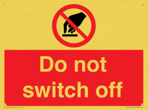 Do not switch off 